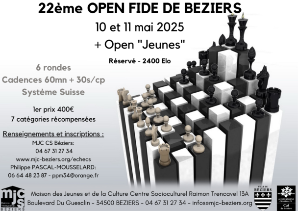 affiche open echecs 2025