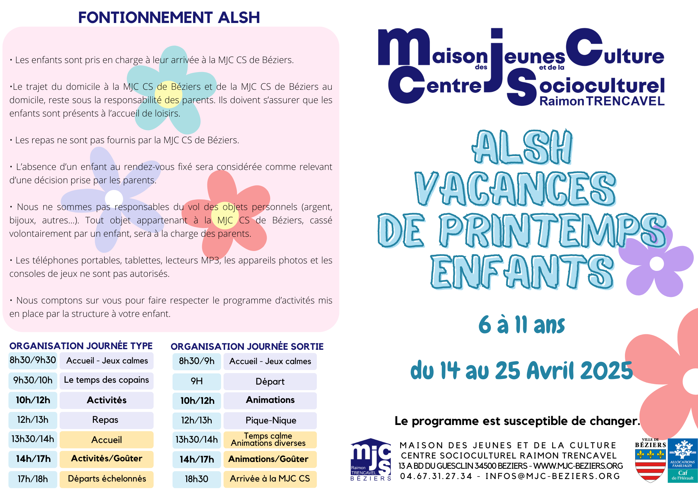 programme alsh printemps2025