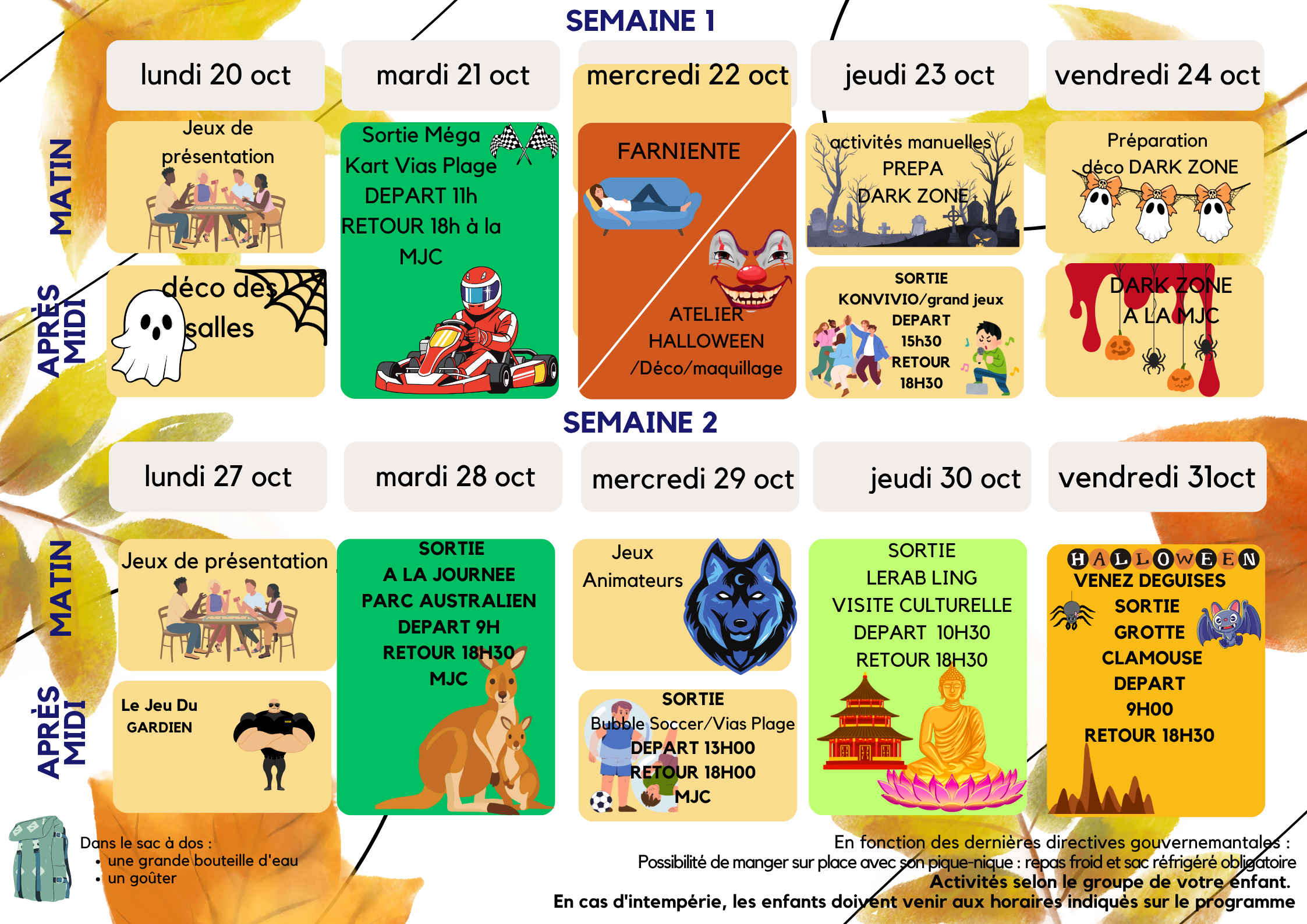 progamme alsh ados automne 2025