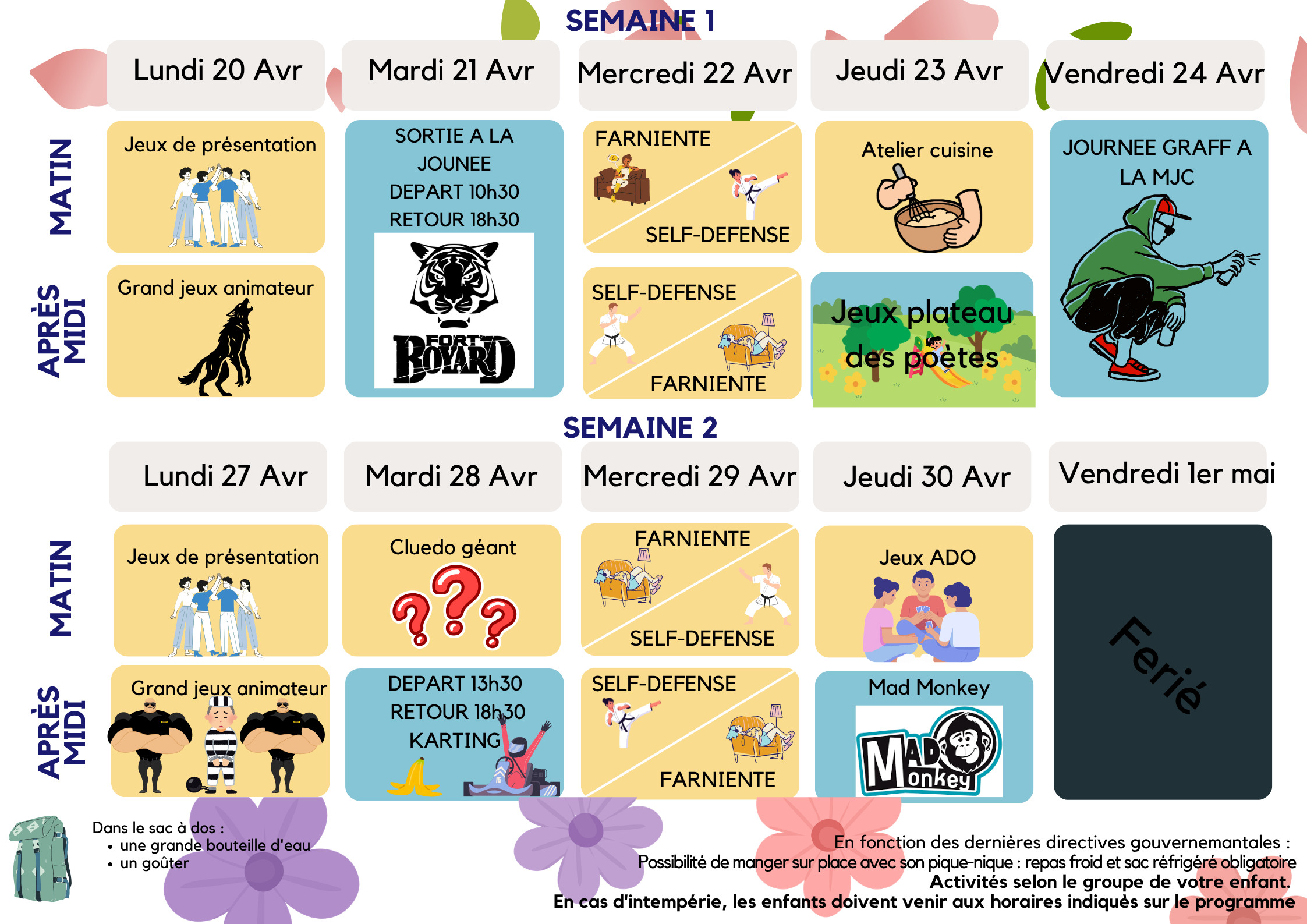  ados programme alsh printemps 2026