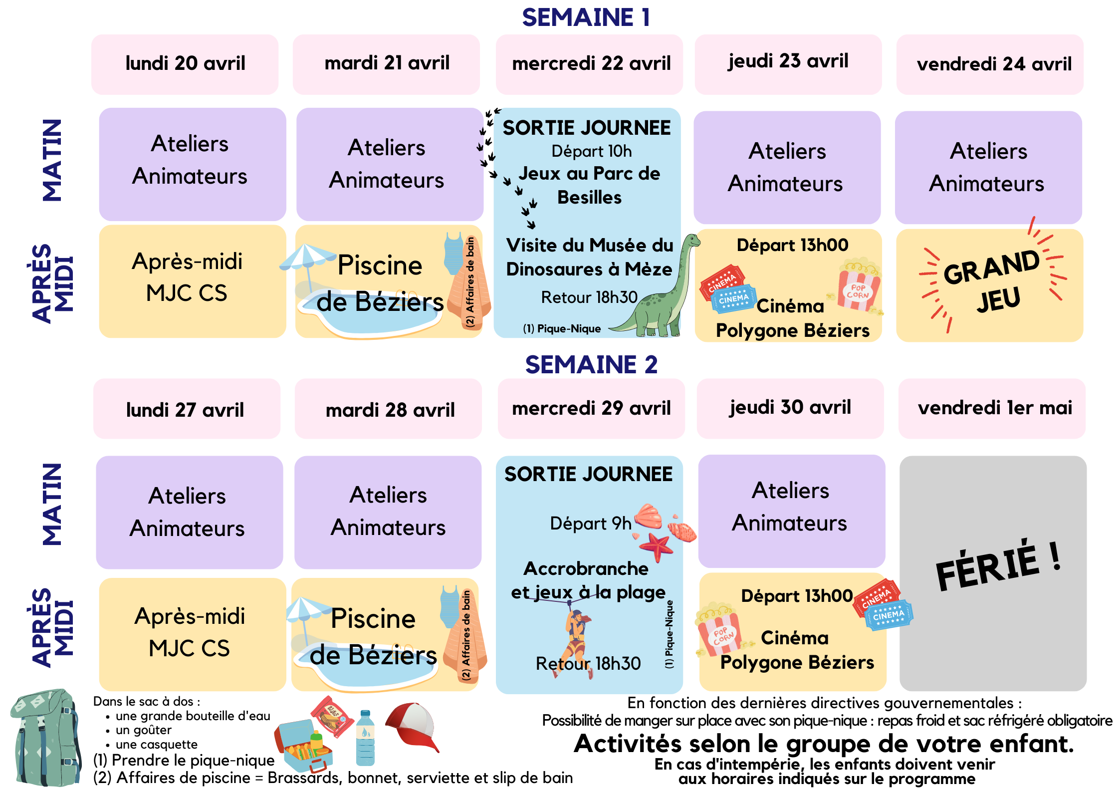programme alsh enfants printemps 2026