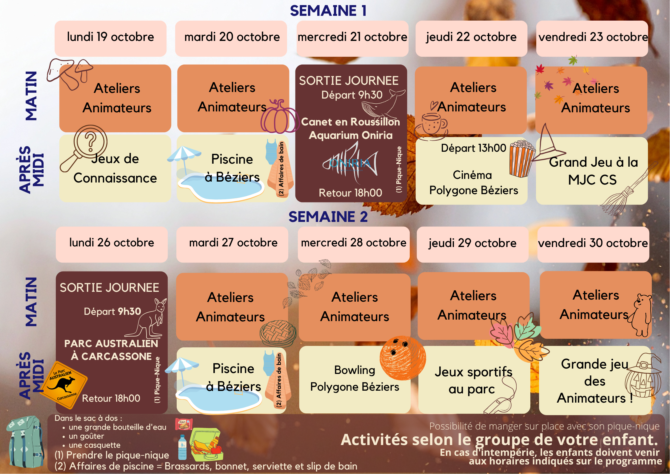 programme alsh automne enf 2026
